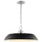 Nuvo Colony 1-Light Medium Pendant - Matte Black with Polished Nickel 60/7485 - alternate 2